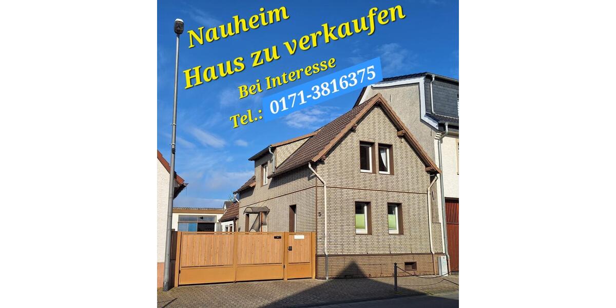 Einfamilienhaus Nauheim - 4 Zimmer, 100 m&sup2;, 365.000&euro; | Angebot:26588388