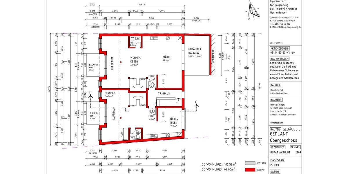 MFH-Projekt mit Grundstück | 10 WE | Bestand+Neubau|Rodgau-Weiski zimmer
