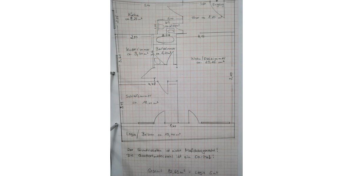 Etagenwohnung Biblis - 3 Zimmer, 86 m&sup2;, 250.000&euro; | Angebot:25044655