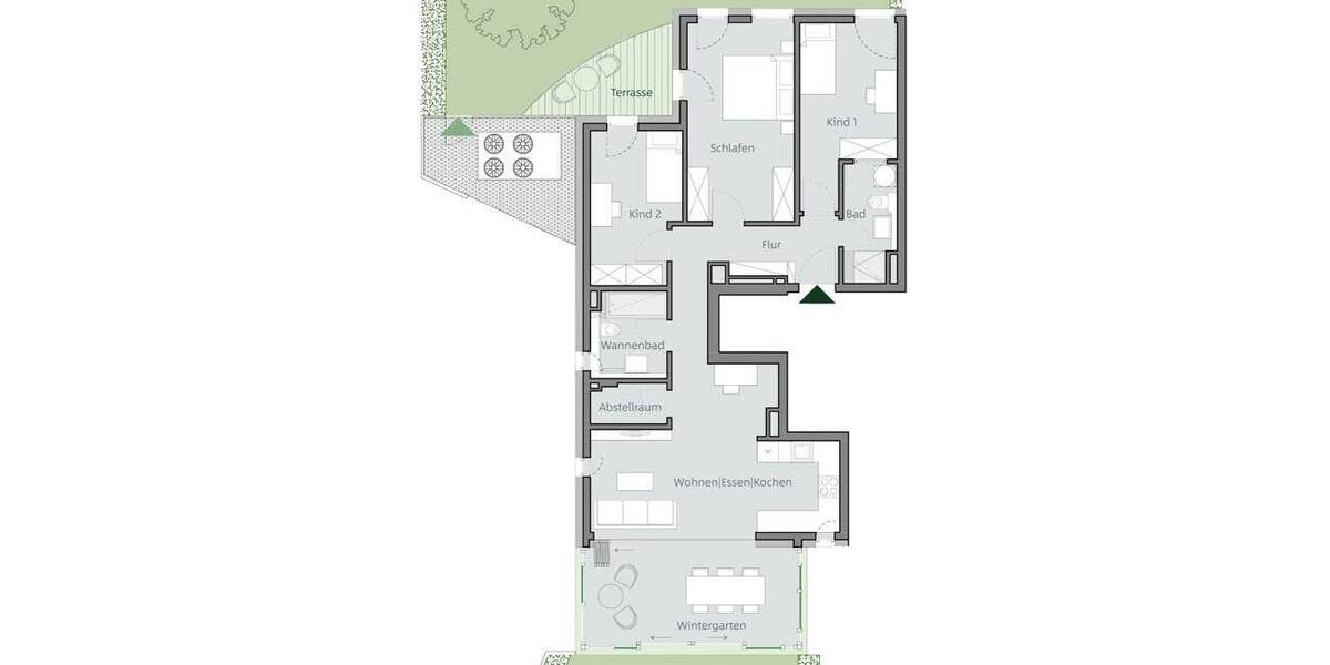 Etagenwohnung Frankfurt am Main Oberrad - 4 Zimmer, 105 m&sup2;, 799.800&euro; | Angebot:23974937