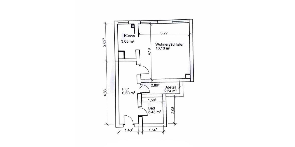 Etagenwohnung Frankfurt am Main Gutleutviertel - 1 Zimmer, 31 m&sup2;, 160.000&euro; | Angebot:26041512