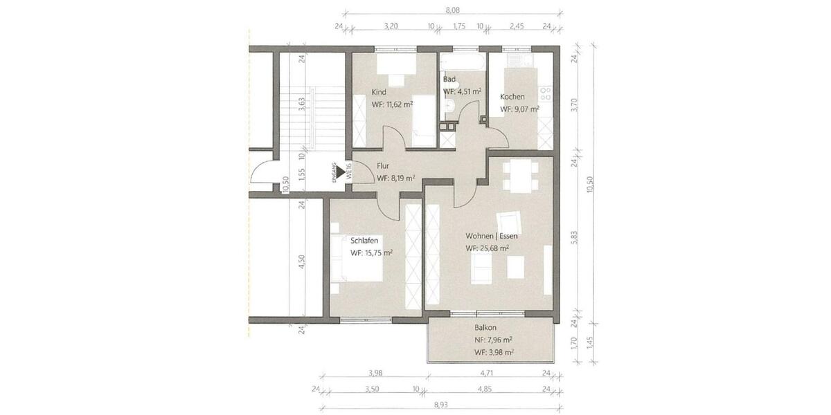 Tolle ETW 3ZKBB mit 79m² Wfl., Südbalkon, Rendite 4,21% p.a.! 3 zimmer
