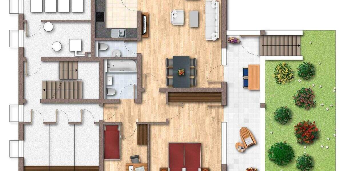 Etagenwohnung Lorsch - 2 Zimmer, 76 m&sup2;, 198.000&euro; | Angebot:24790712