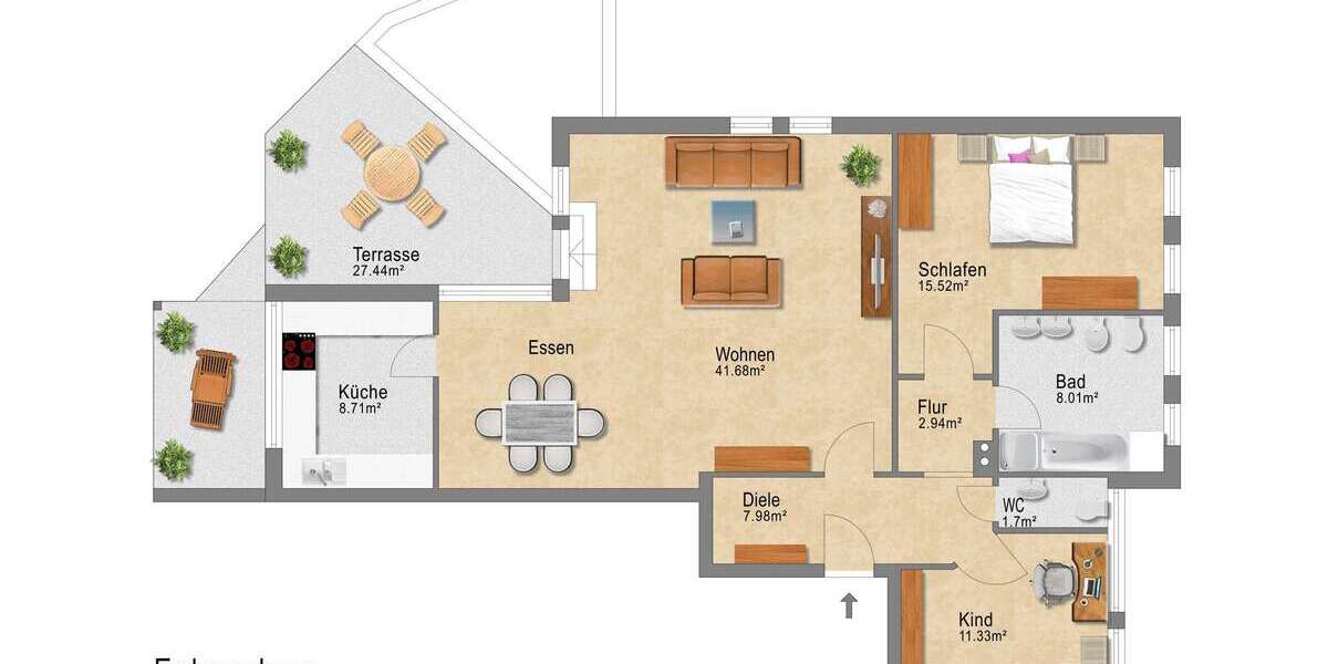 Etagenwohnung Dreieich - 3 Zimmer, 111 m&sup2;, 420.000&euro; | Angebot:25569693