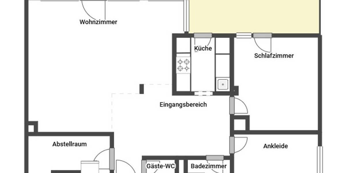 Etagenwohnung Frankfurt am Main Sachsenhausen - 3 Zimmer, 96 m&sup2;, 530.000&euro; | Angebot:26909498