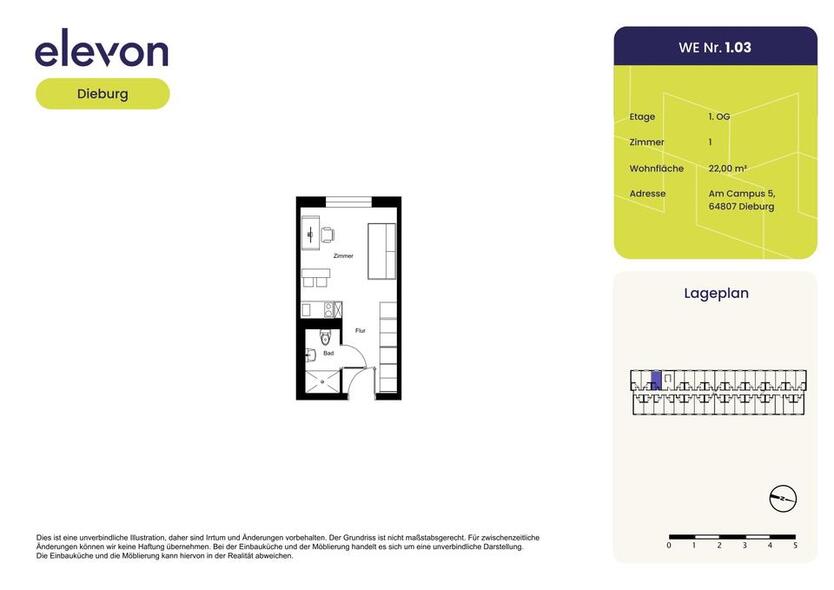 Wohnen in unmittelbarer Nähe zum Campus - 1-Zimmer Apartments für Studenten und Azubis! zimmer