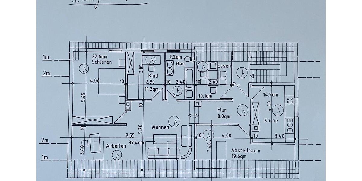 4,5 Zimmer-Dachgeschosswohnung, ca. 110 m² 4.5 zimmer