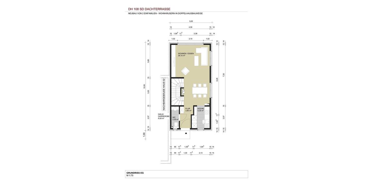 ***Genießen Sie die Sommerabende auf der Dachterrasse*** - Doppelhaushälfte Bodenheim | Angebot:24213460