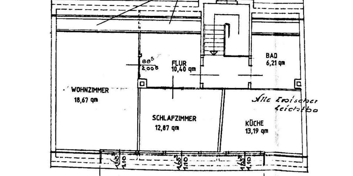 Dachgeschoßwohnung Lorsch - 2 Zimmer, 61 m&sup2;, 674&euro; | Angebot:26590842