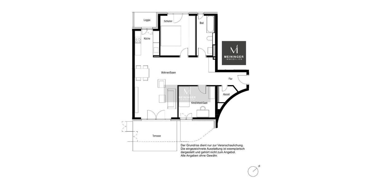 Etagenwohnung Frankfurt am Main Höchst - 3 Zimmer, 90 m&sup2;, 1.580&euro; | Angebot:26867657
