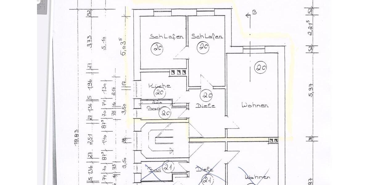 Etagenwohnung Frankfurt am Main Nordend Ost - 3 Zimmer, 68 m&sup2;, 435.000&euro; | Angebot:27083930