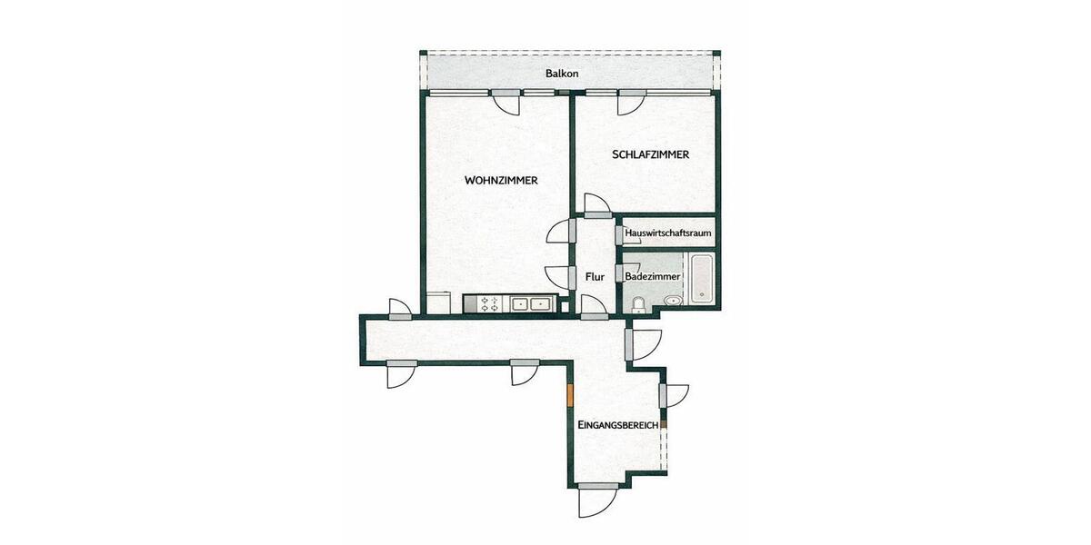Etagenwohnung Offenbach am Main Hafen - 2 Zimmer, 70 m&sup2;, 860&euro; | Angebot:25382837