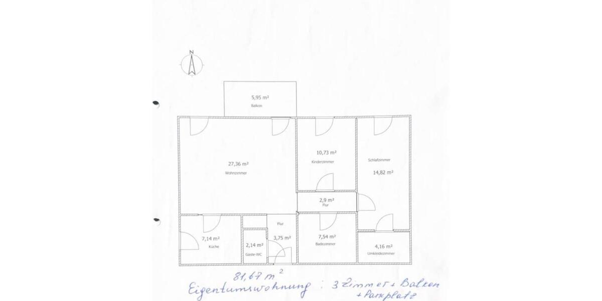 Hochparterre Frankfurt am Main Oberrad - 3 Zimmer, 81 m&sup2;, 410.000&euro; | Angebot:26612492