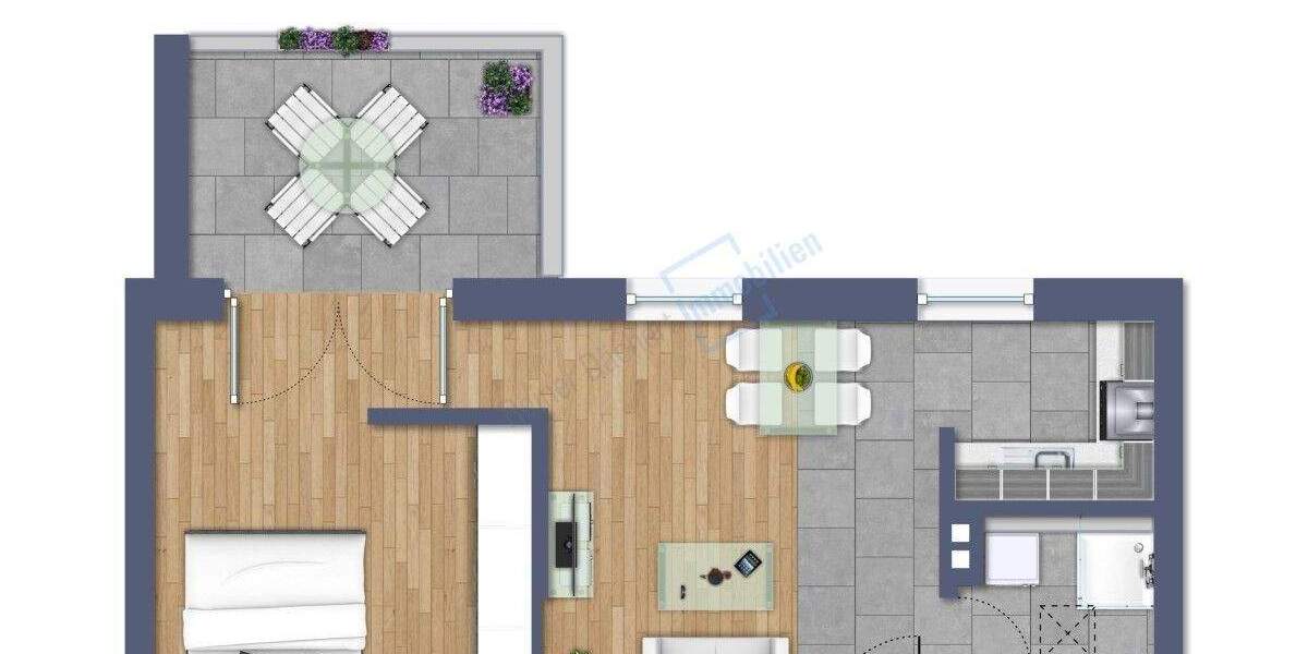 Etagenwohnung Darmstadt Darmstadt-West - 1 Zimmer, 46 m&sup2;, 225.000&euro; | Angebot:25845339