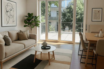 Charme trifft Retro - stilvolle 2-Zimmer-Wohnung mit XXL-Terrasse