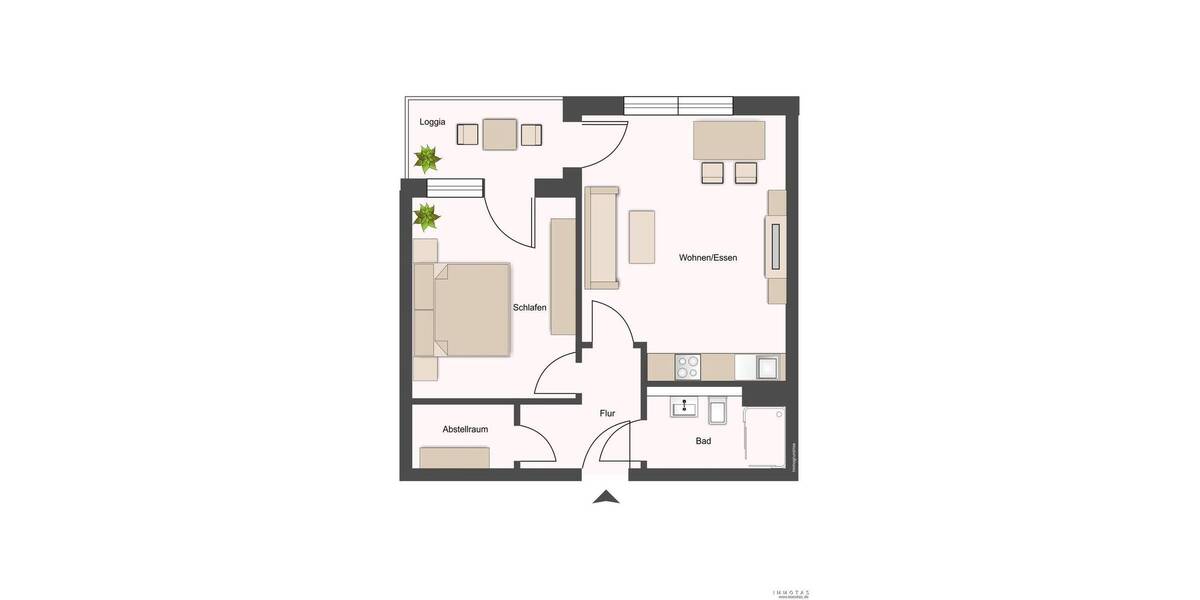 Etagenwohnung Langen Industriegebiet - 2 Zimmer, 55 m&sup2;, 269.000&euro; | Angebot:26528482