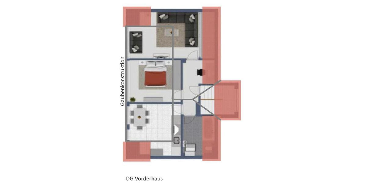 Dachgeschoßwohnung Lorsch - 2 Zimmer, 61 m&sup2;, 674&euro; | Angebot:26590842