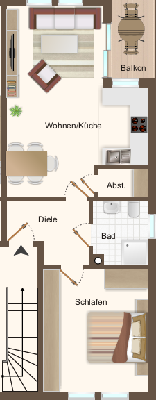 Wohnung zum Mieten in Biblis 650 € 64 m²