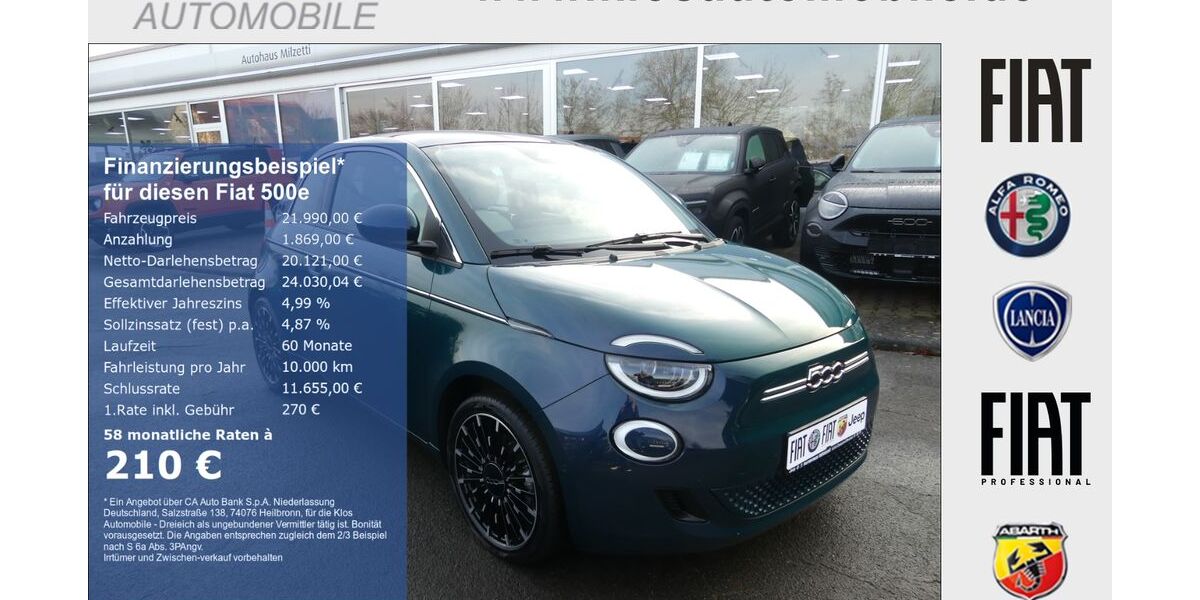 Fiat 500e 20.715 km 21.990 &euro; Dreieich 63303