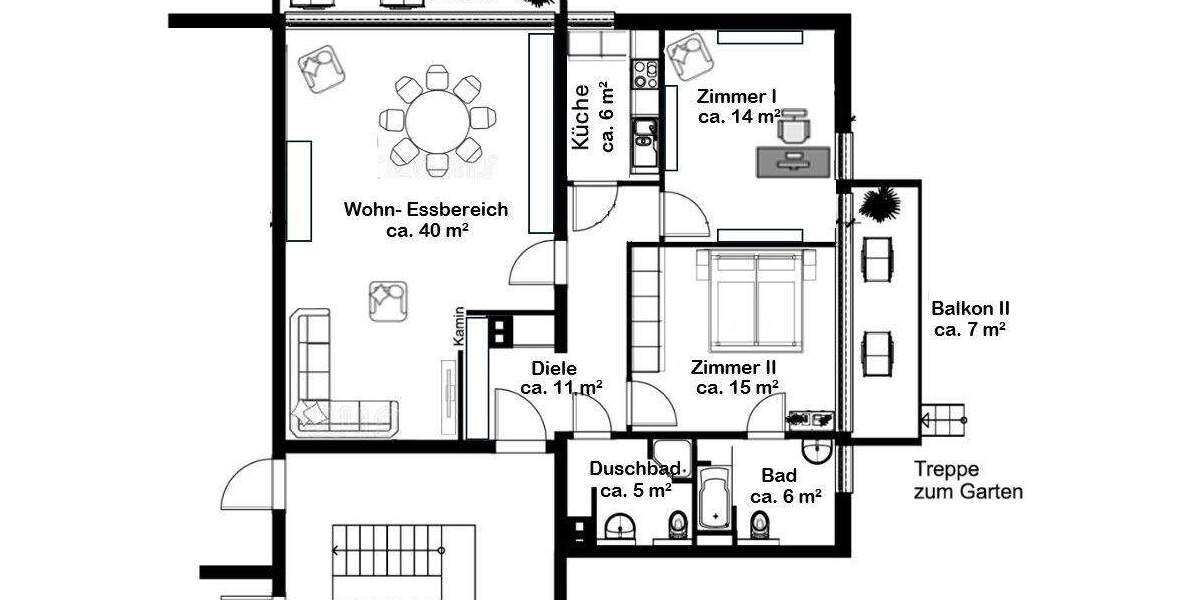 Etagenwohnung Frankfurt am Main Rödelheim - 3 Zimmer, 101 m&sup2;, 1.450&euro; | Angebot:25524239