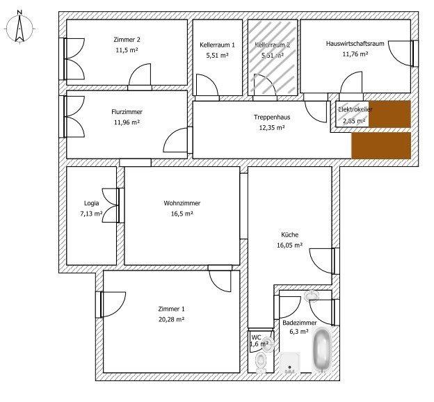 Etagenwohnung Pfungstadt - 3 Zimmer, 88 m&sup2;, 1.056&euro; | Angebot:26302621