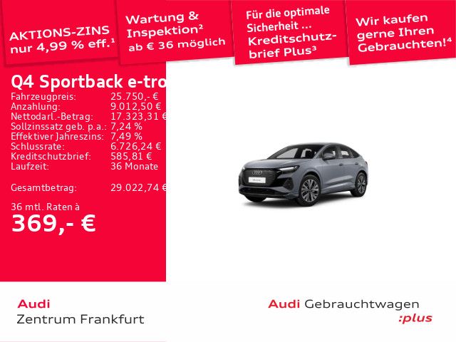 Audi Q4 e-tron 34.385 km 25.650 &euro; Frankfurt am Main 60326