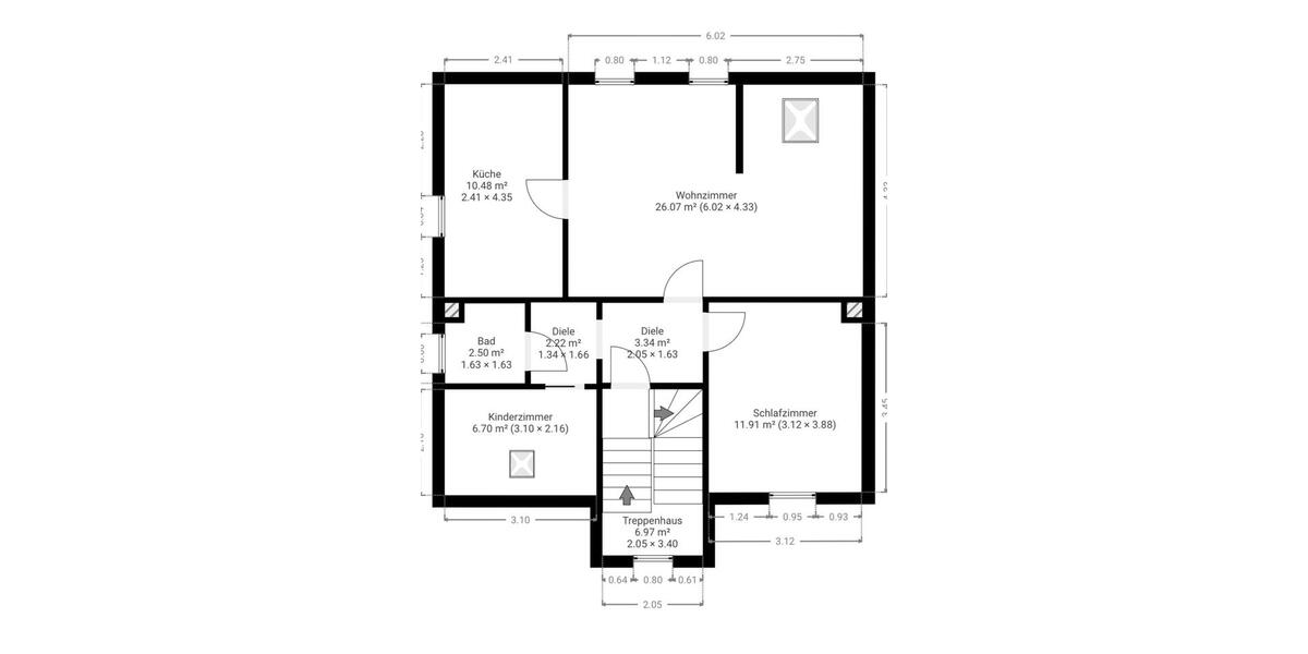 Dachgeschoßwohnung Offenbach am Main - 3 Zimmer, 64 m&sup2;, 1.400&euro; | Angebot:26698325