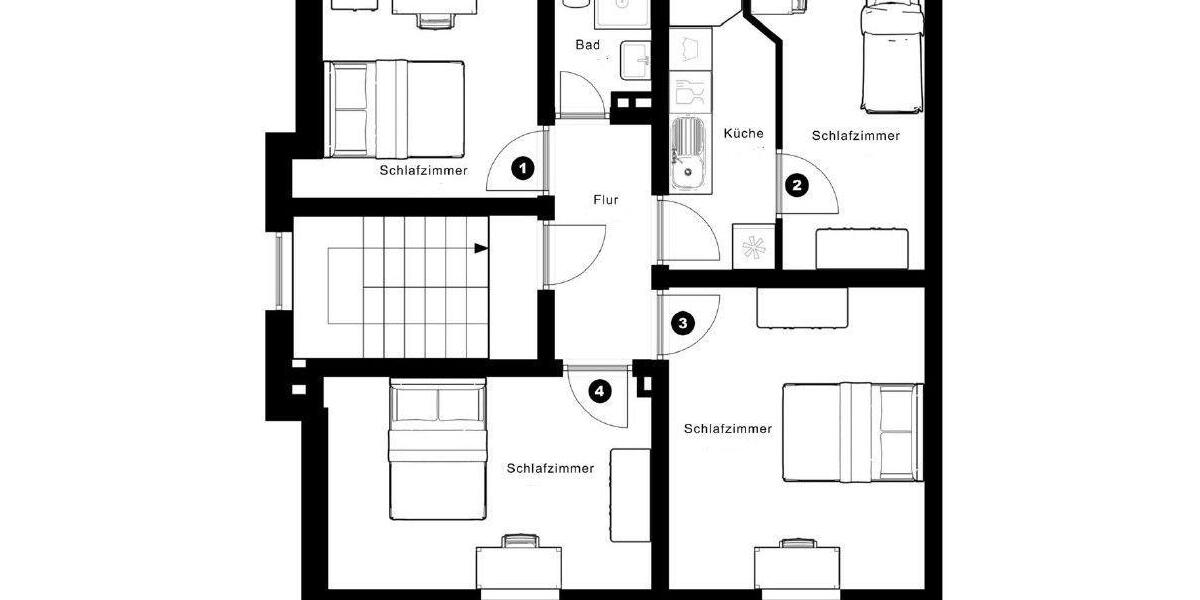 Etagenwohnung Frankfurt am Main Gutleutviertel - 1 Zimmer, 9 m&sup2;, 450&euro; | Angebot:25364868
