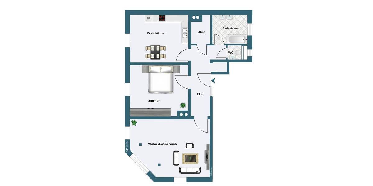 Etagenwohnung Frankfurt am Main Bockenheim - 2 Zimmer, 70 m&sup2;, 385.000&euro; | Angebot:26885545