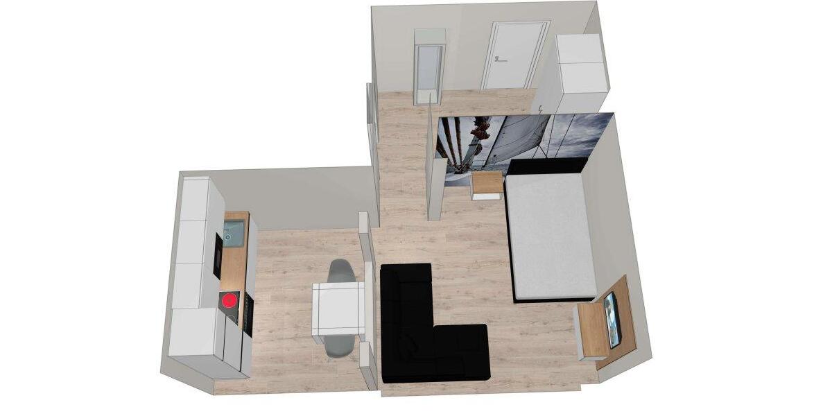 Etagenwohnung Offenbach am Main - 1 Zimmer, 34 m&sup2;, 850&euro; | Angebot:26350337