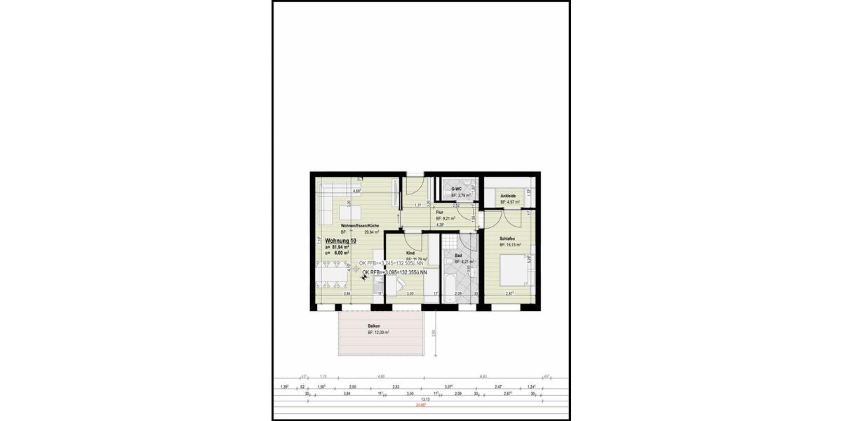 Etagenwohnung Hochheim am Main - 3 Zimmer, 88 m&sup2;, 440.000&euro; | Angebot:26088751