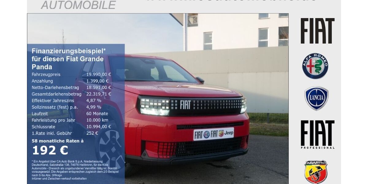 Fiat Grande Panda 3.750 km 19.490 &euro; Dreieich 63303