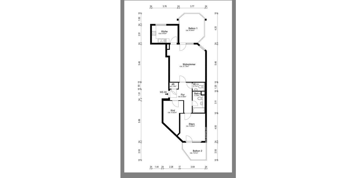 Etagenwohnung Neu-Isenburg Isenburg - 3 Zimmer, 91 m&sup2;, 1.350&euro; | Angebot:26322071
