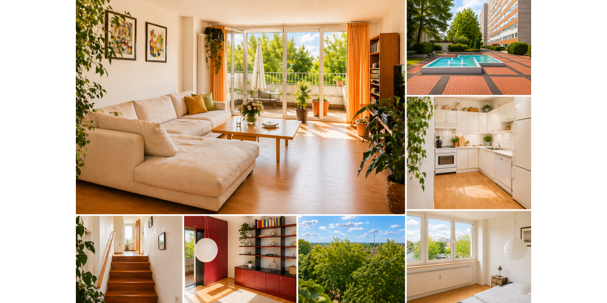 Provisionsfrei* Sonnige Maisonette mit Balkon, Garage & Grünblick in Rodgau - Maisonettenwohnung Rodgau Nieder-Roden | Angebot:26296232
