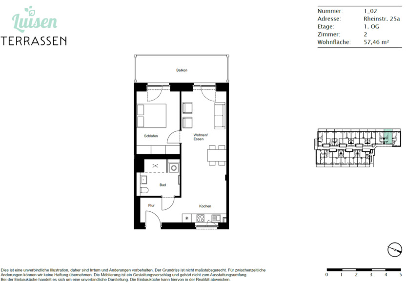 Kompakte 2-Zimmer-Wohnung im Neubau mit Balkon! zimmer