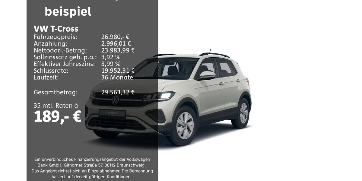 VW T-Cross 9.575 km 26.980 &euro; Groß-Umstadt 64823