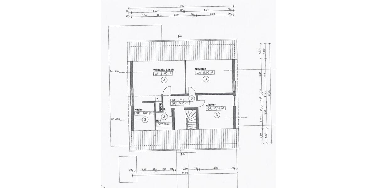 Dachgeschoßwohnung Heppenheim (Bergstraße) - 3 Zimmer, 70 m&sup2;, 950&euro; | Angebot:26699250