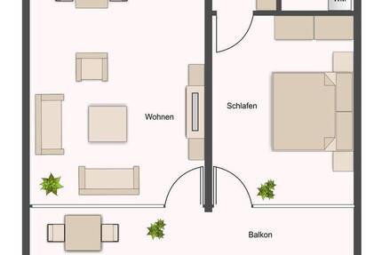 2-Zimmerwohnung in Mainz auf dem Lerchenberg